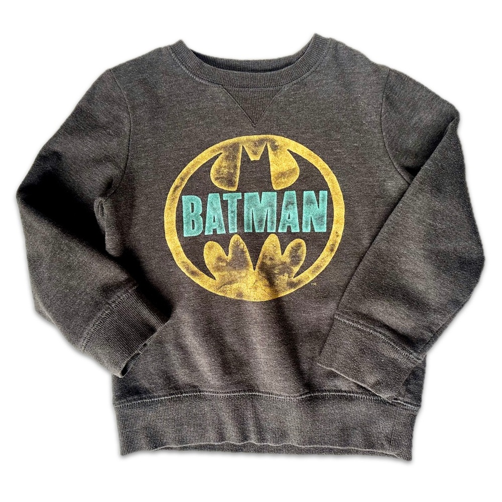 Batman Jumping Beans Softest Fleece Sweatshirt Sz 6 Gray Comfy